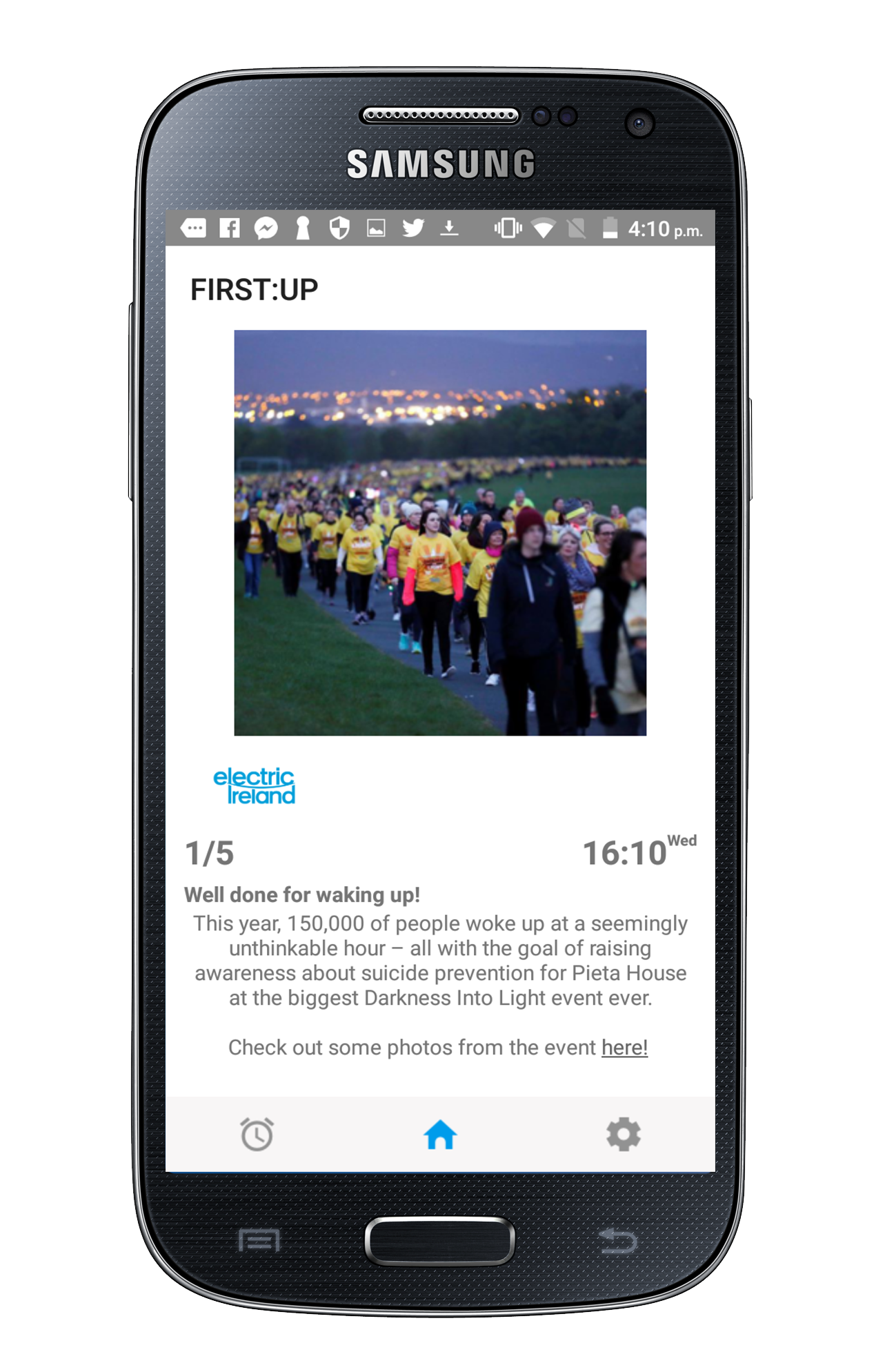 #FirstUp is an alarm clock app that will reward you for getting up. # ...