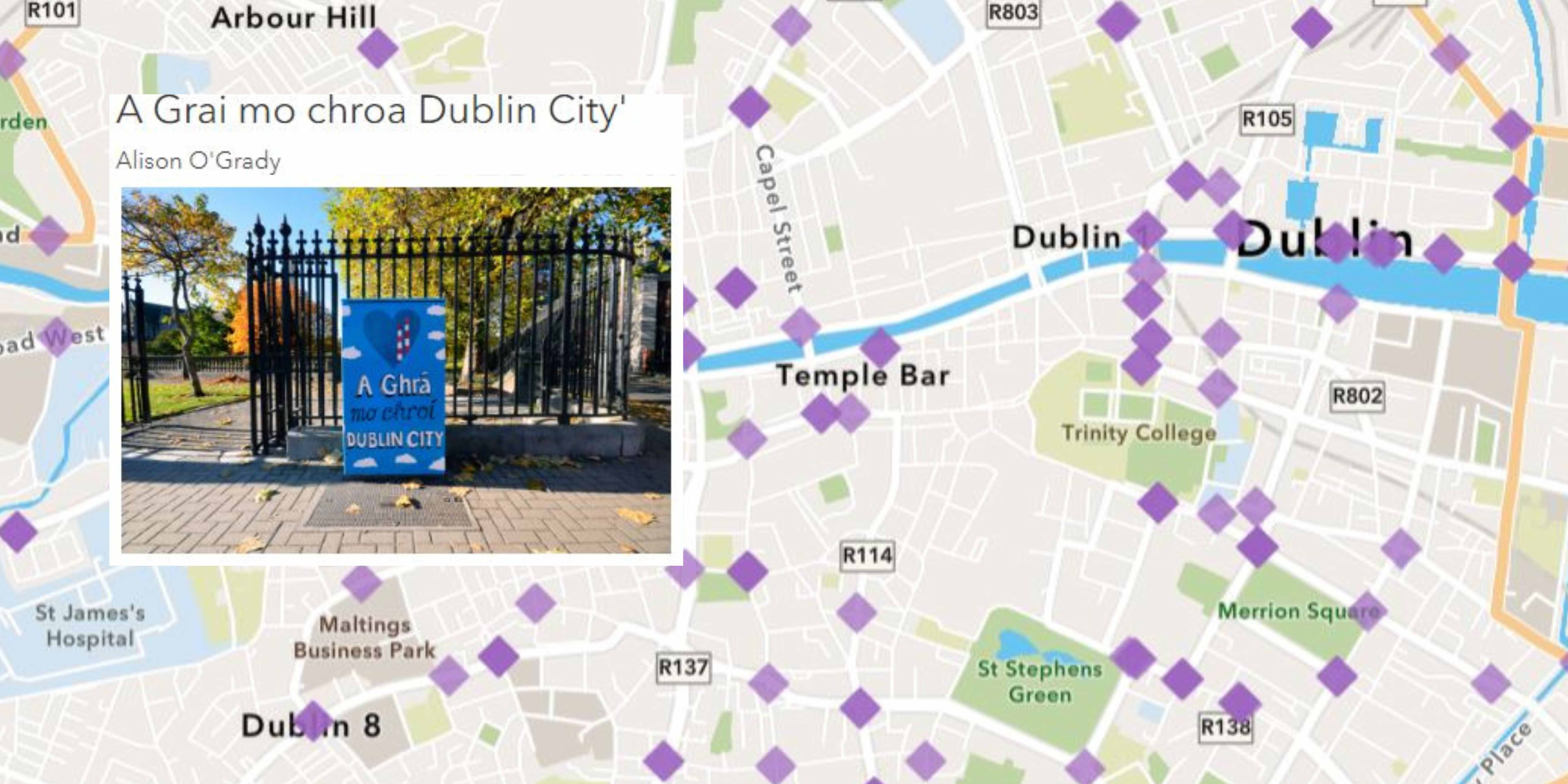 Esri Ireland maps Dublin Canvas street art