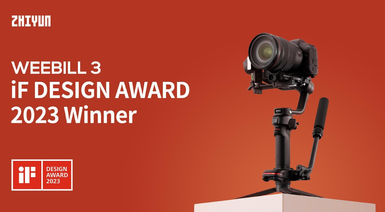 ZHIYUN WEEBILL 3 iF design award 2023 - techbuzzireland