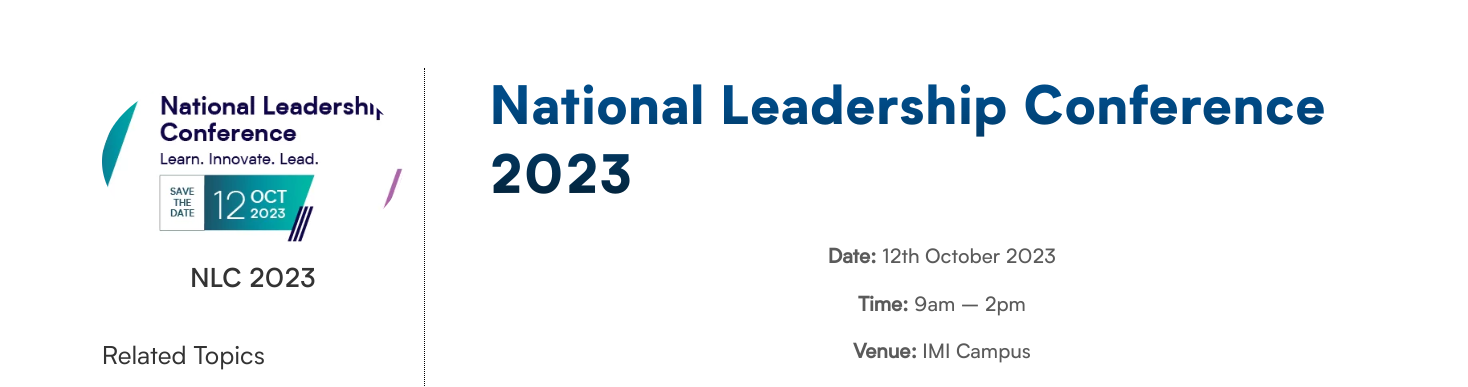 IMI national leadership conference - techbuzzireland