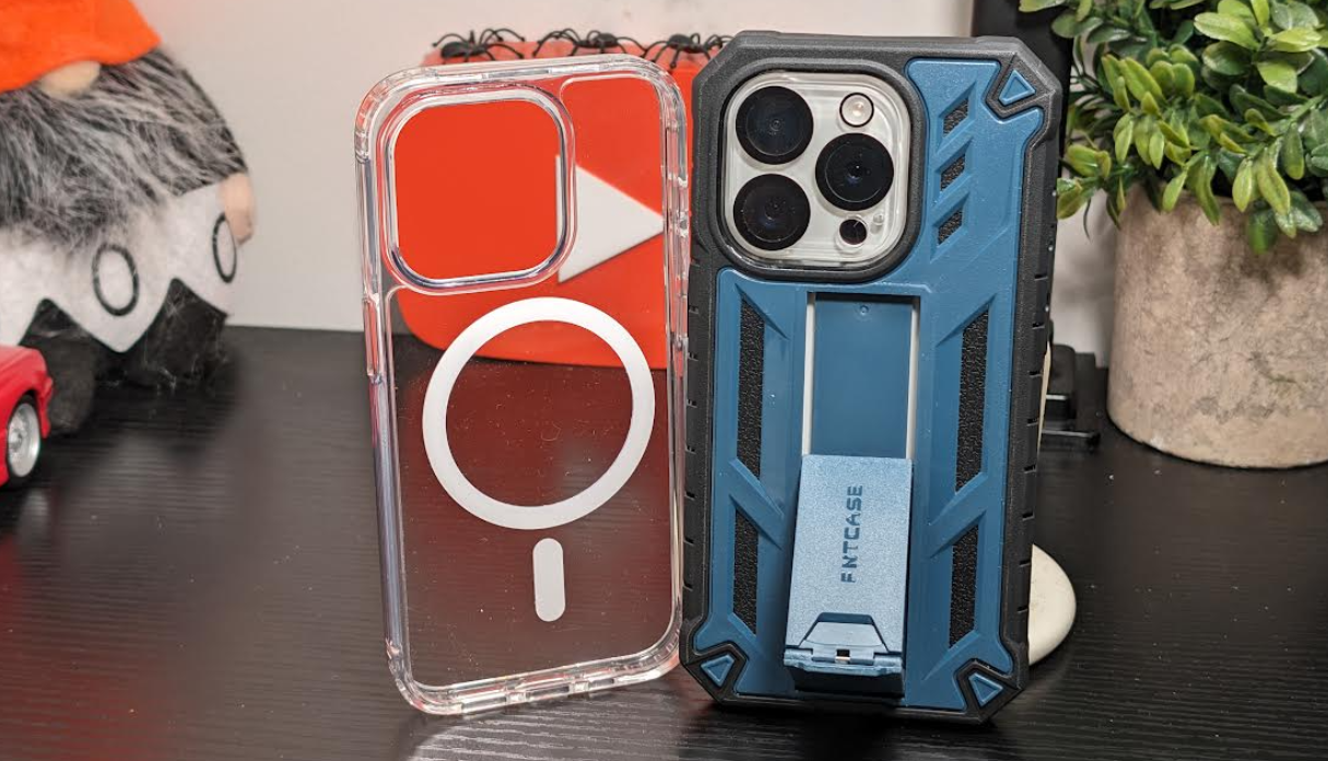 FNTCASE Magnetic Clear Case and Military Grade Rugged Case With Kickstand - techbuzzireland