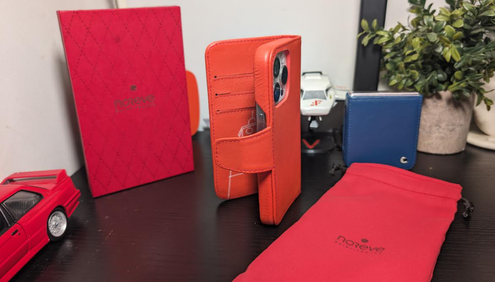 Noreve premium leather case for the iPhone 15 Pro - techbuzzireland