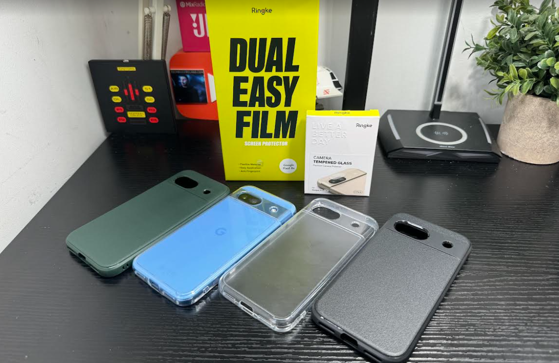 Ringke case line-up rear lens protector and screen protector for the Google Pixel 8a - techbuzzireland.com Jim O Brien