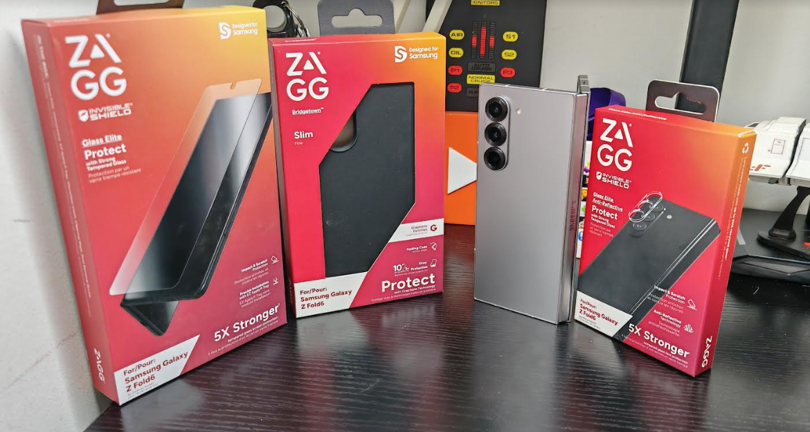 ZAGG Camera lens protector Screen protector and Bridgetown case review for Samsung Galaxy Z Fold6 - techbuzzireland