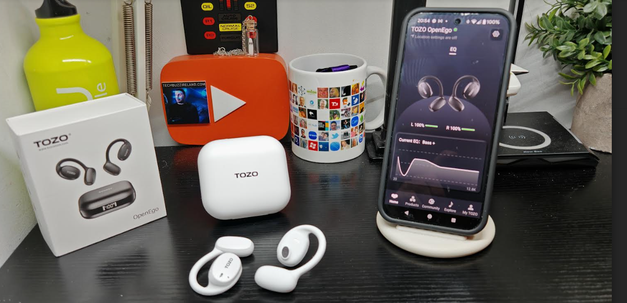 TOZO OpenEgo Sports earphones - techbuzzireland