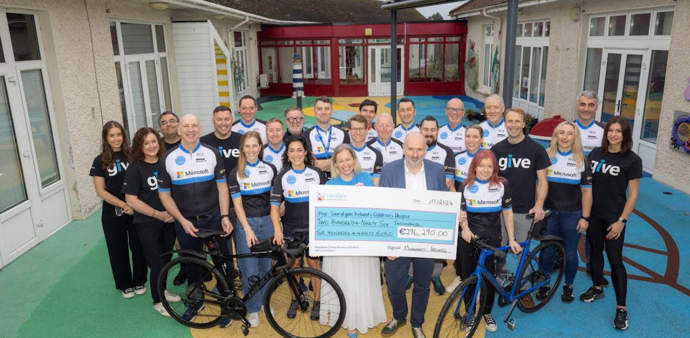 Microsoft Ireland’s annual charity cycle raises over €296,000 for LauraLynn