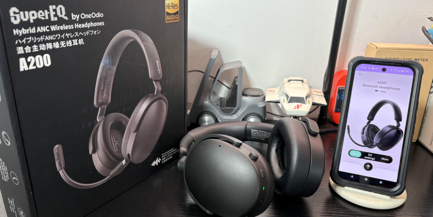 SuperEQ A200 Hybrid ANC Hi-Res Headphones - techbuzzireland