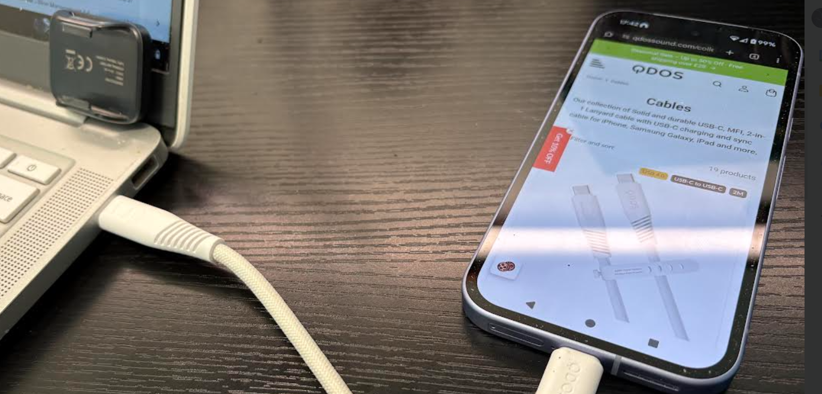 QDOS PowerMotion Ultra - USB-C to USB-C Cable Review - techbuzzireland