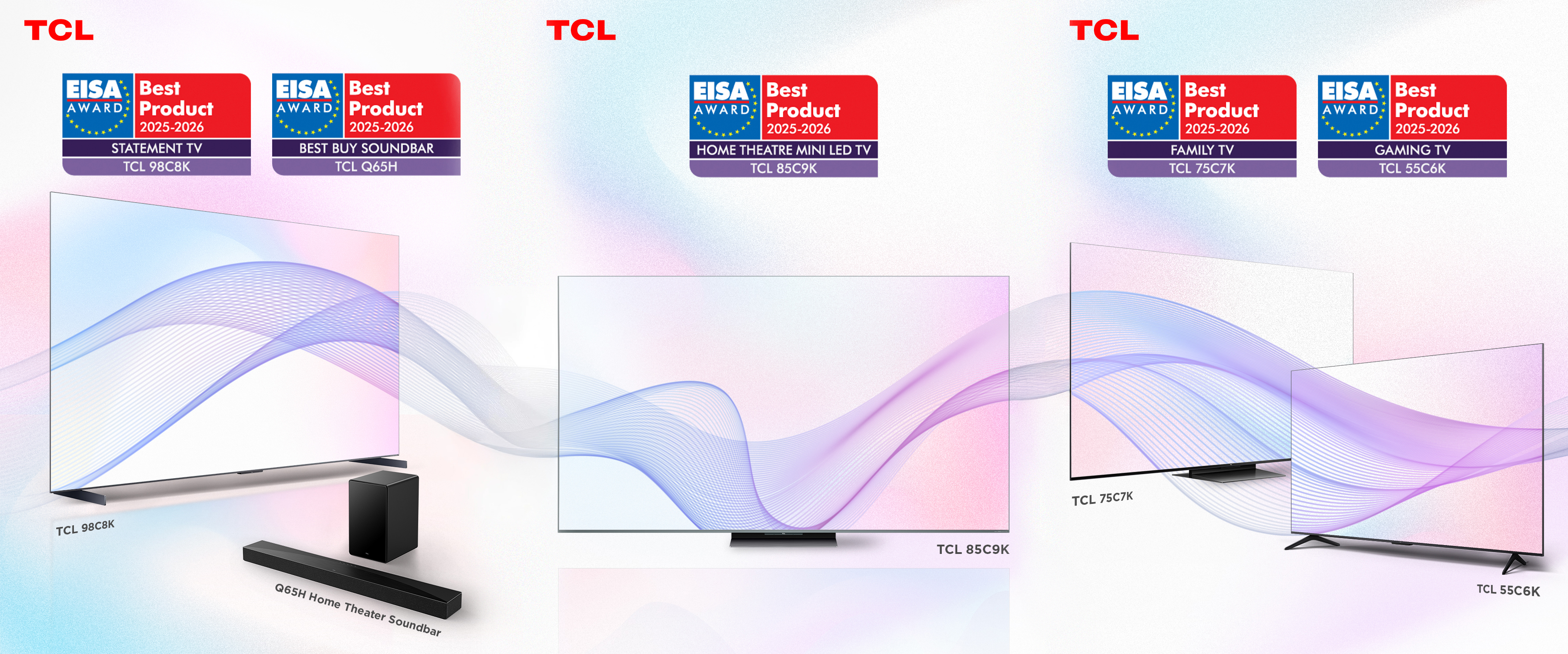 TCL Five EISA Wins: TCL Redefines Home Entertainment in 2025 - techbuzzireland