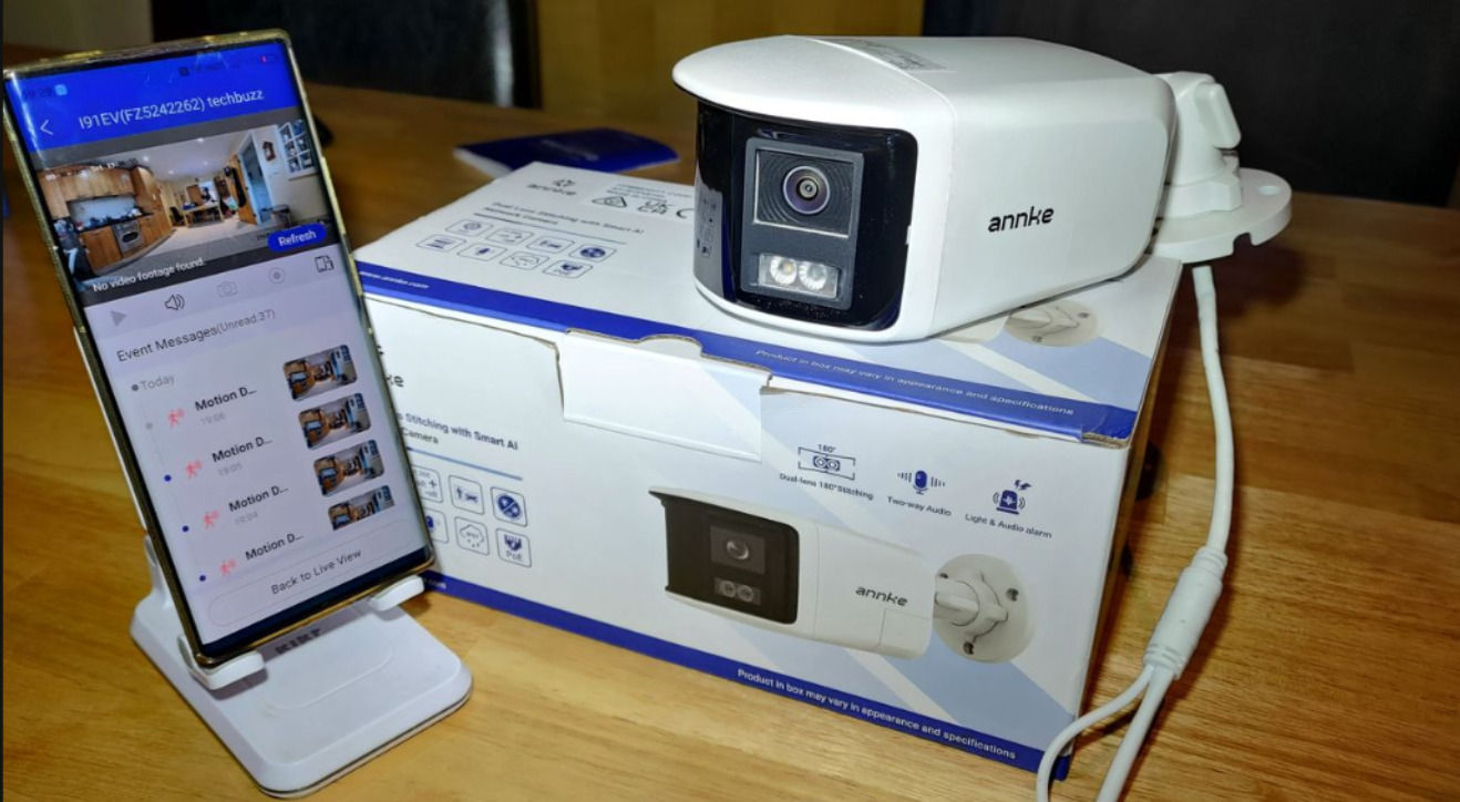 annke Dual lens stitching with smart AI network camera 191EV - review - techbuzzireland