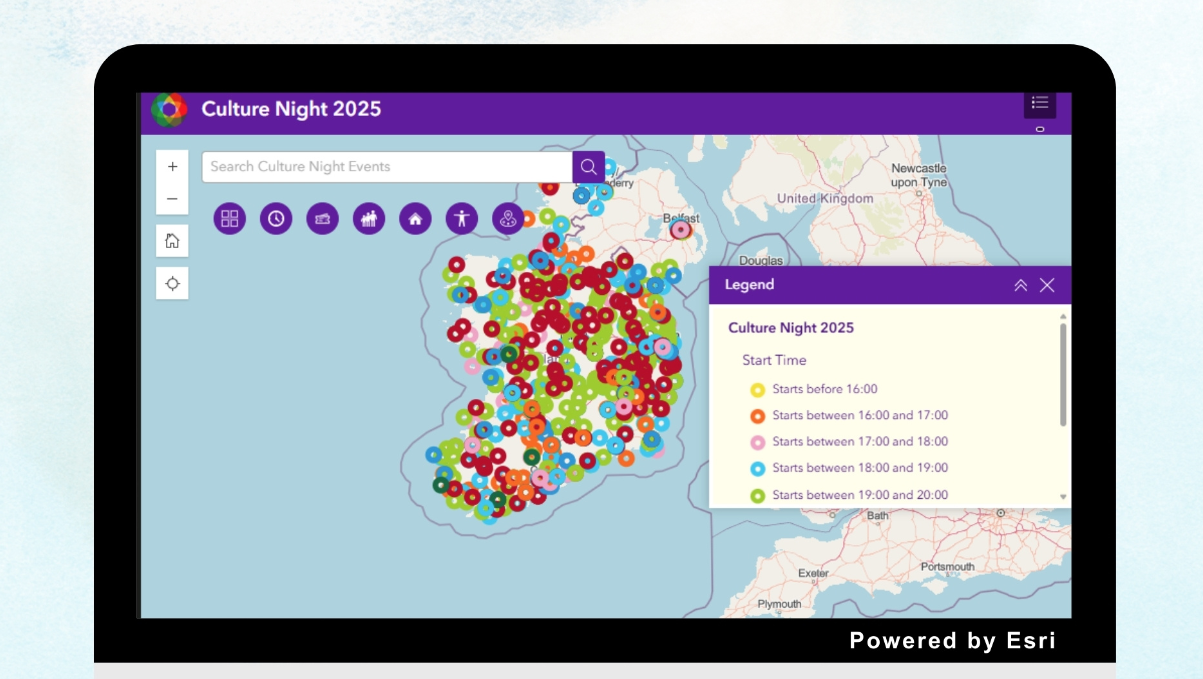 Digital map charts 1,800 Culture Night events across Ireland - techbuzzireland