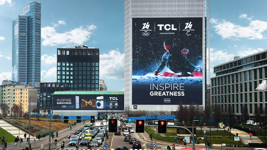 TCL Sparks Inspiration Across Italy with Olympic Winter Games Themed OOH Campaign and B