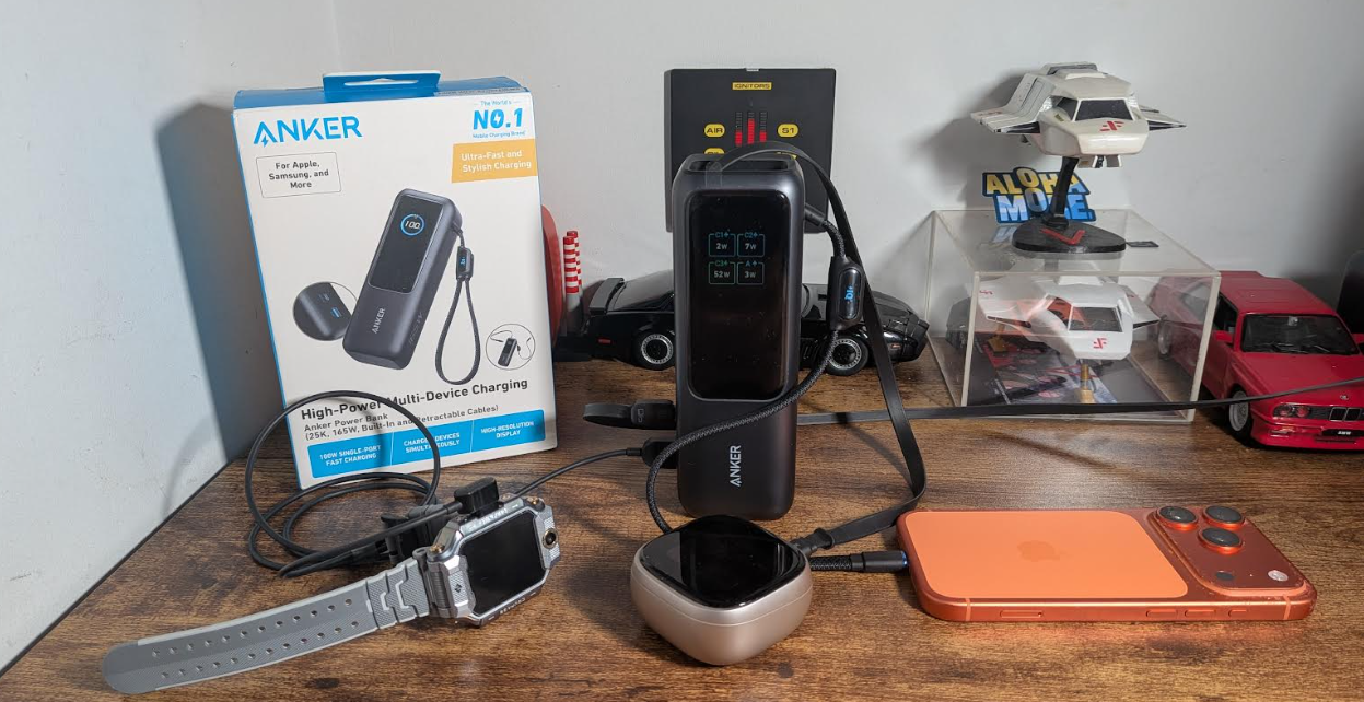 Anker Powerbank 165W 25,000mAh with built in cable - techuzzireland.com