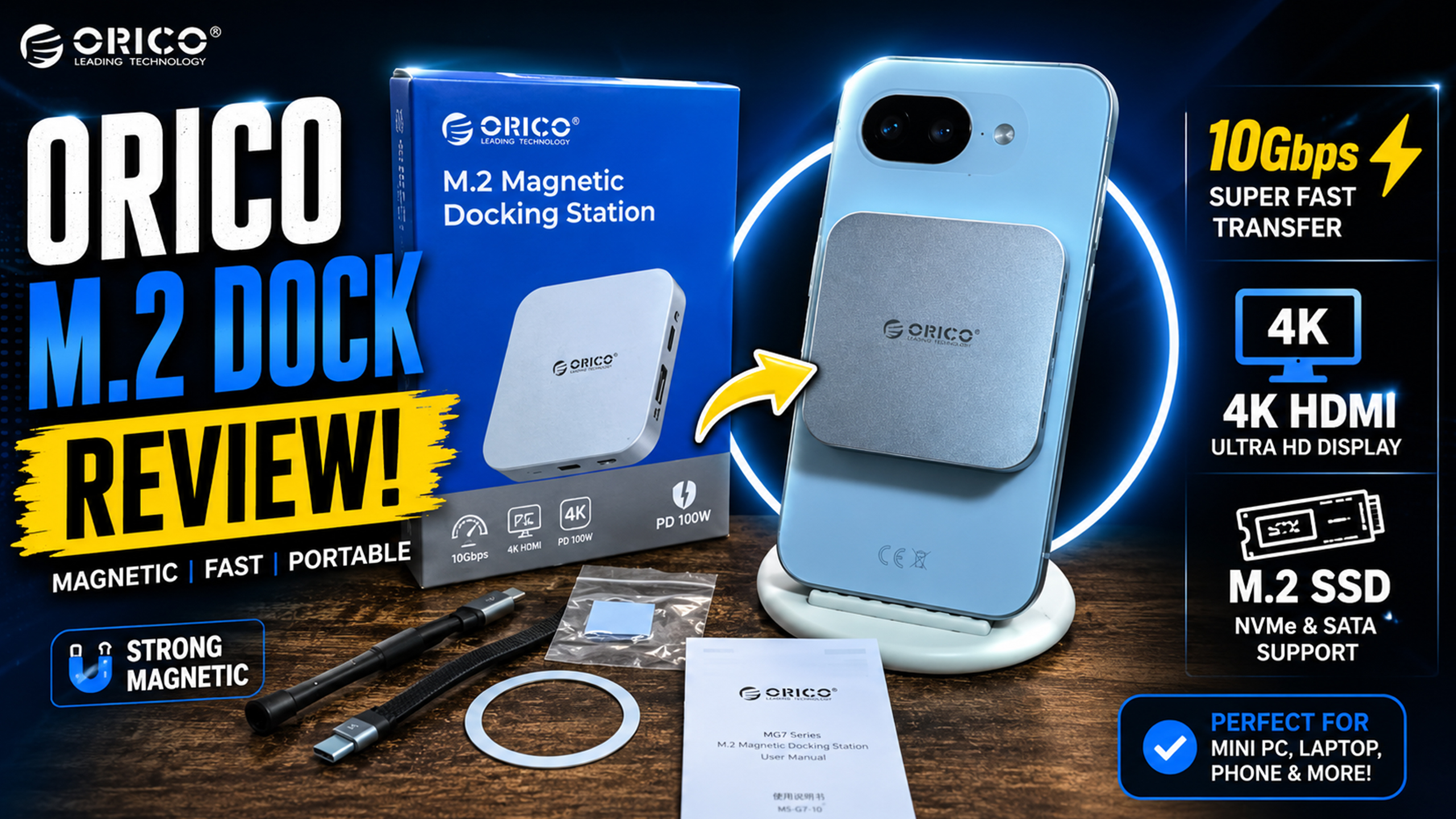 ORICO Magnetic USB C Docking Station, M.2 Review - techbuzzireland.com