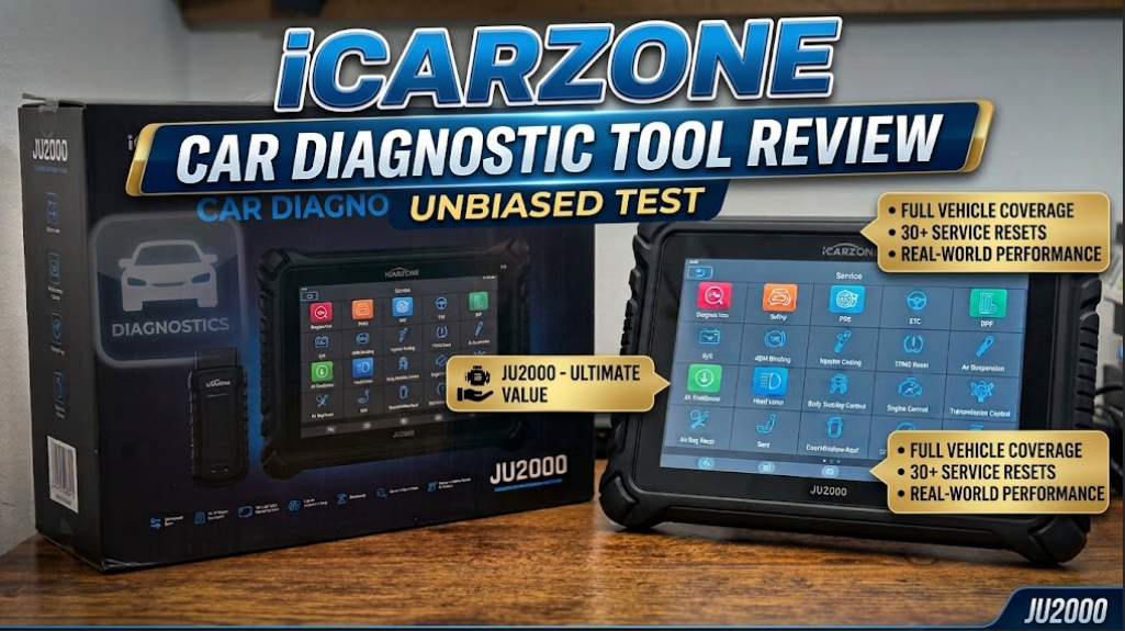 iCarzone JU2000 car diagnostic tool review - techbuzzireland.com