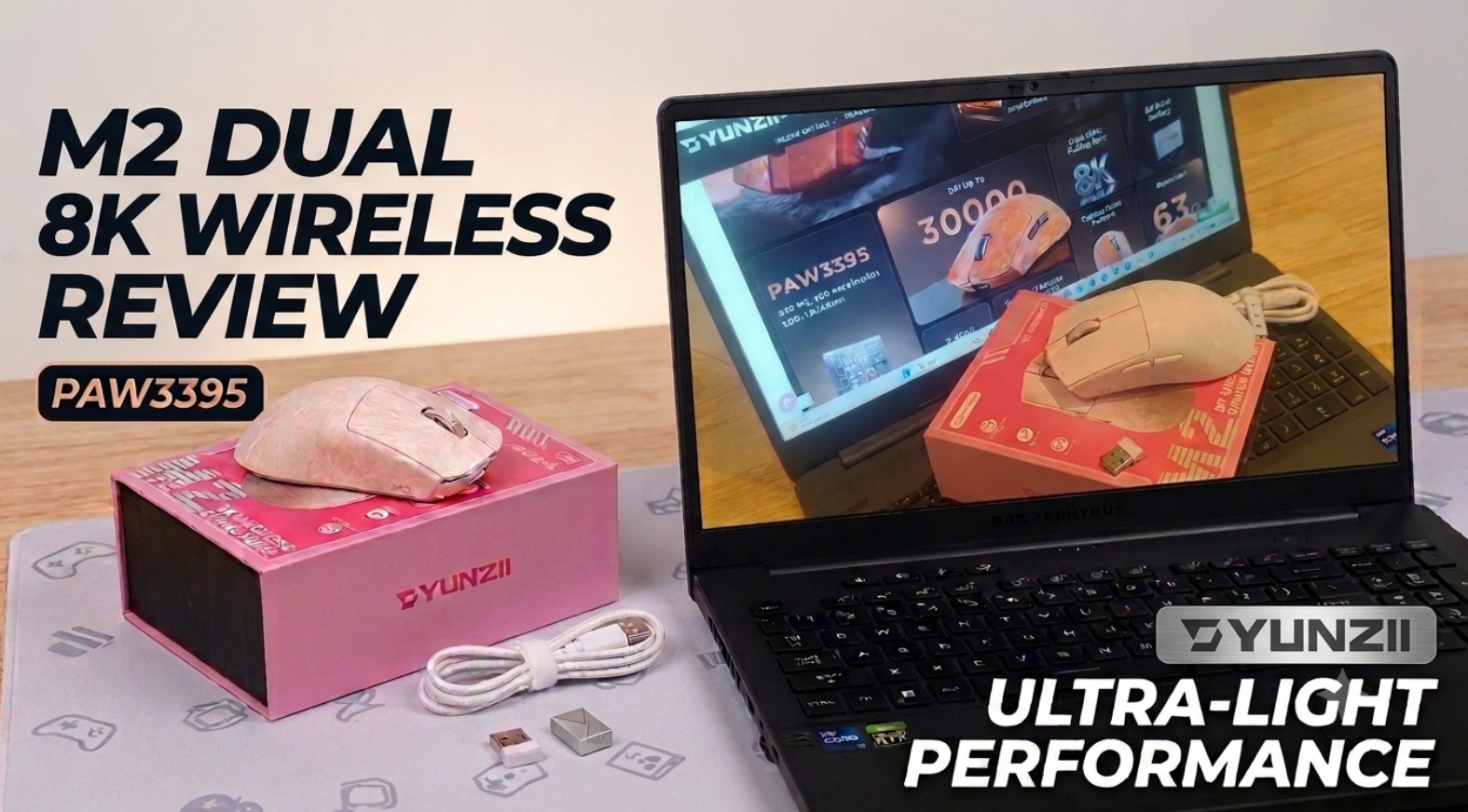 YUNZII M2 Dual 8K Wireless Gaming Mouse Review