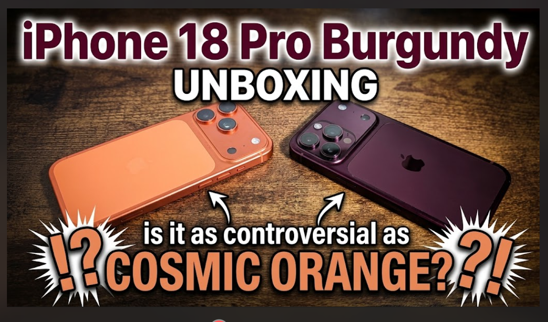 iPhone 18 Pro Burgundy unboxing - techbuzzireland.com