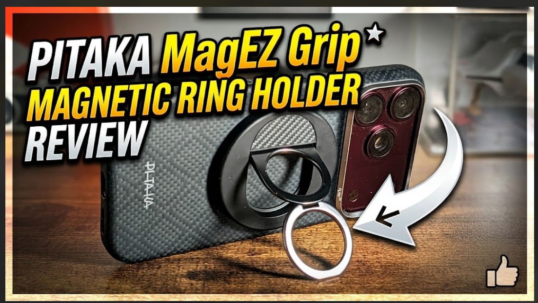 PITAKA Magentic Ring Phone Holder MagEZ Grip Review - techbuzzireland.com