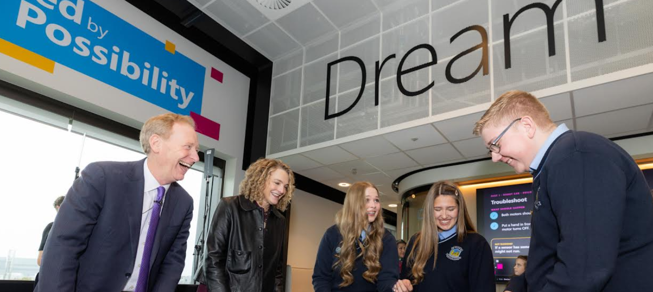 Microsoft opens €1m Dream Space hub at its data centre campus in Grange Castle to bring STEM and AI skills to young people in surrounding communities
